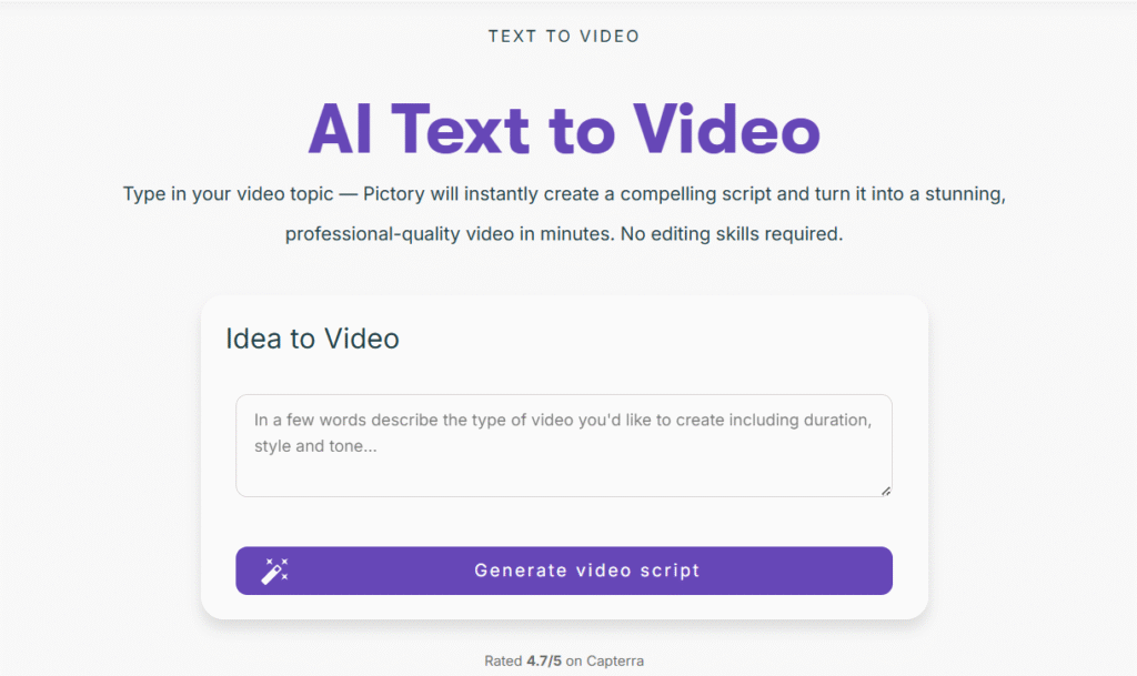 Pictory.ai Review 2025 – Features, Pricing , Alternatives & Hands-On Test Pictory ai Text to video